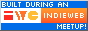 built during an IndieWeb meetup button, blue