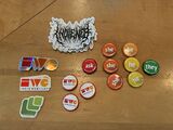 IndieWeb stickers and badges on a counter